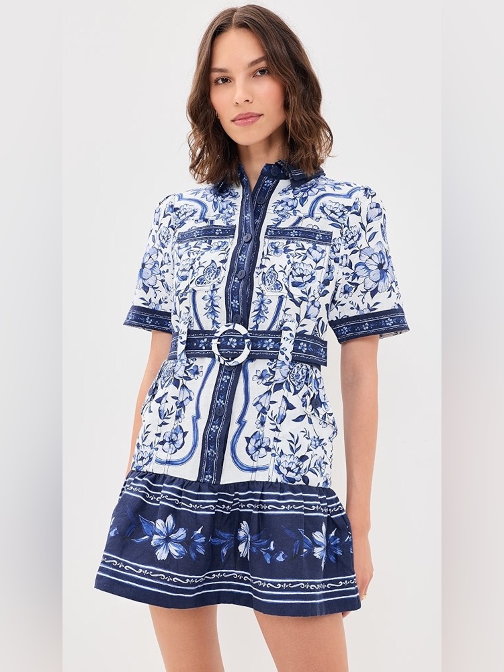 FARM Rio Porcelain Garden Mini Dress - Picture 7 of 9